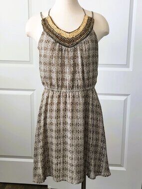 Maurices Halter Style Beaded Neck Midi Dress Size M